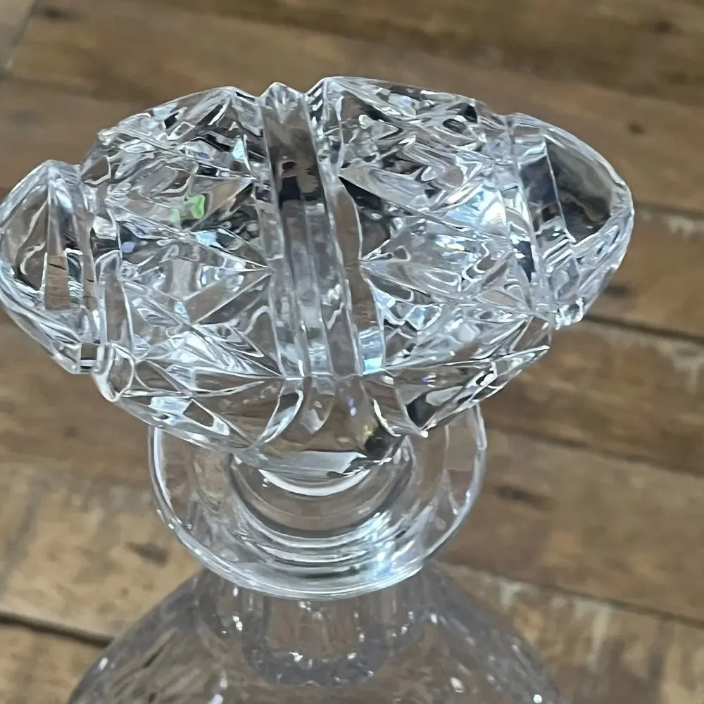 Vintage Bell Shaped Heavy Cut Glass Crystal Liquor Decanter 13
